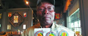 President of the Martinsburg Chapter of the Vietnam Veterans of America, Mossie Wright, is pleased with the accomplishments of the local group in the four years since inception. Here, he displays a special medal used to honor veterans and others who’ve helped move the organization forward.